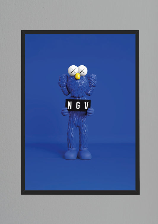 Blue Kaws poster