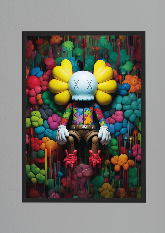 Colorful Kaws poster