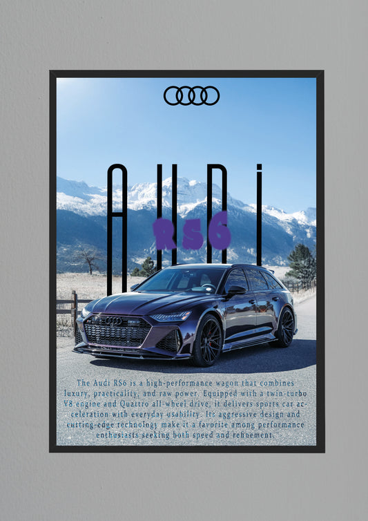 audi rs6 poster